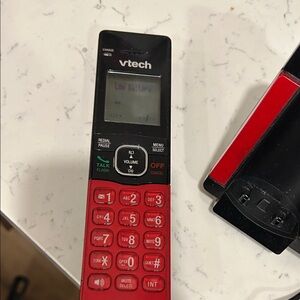 VTech Cordless Phone Handset in Black and Red